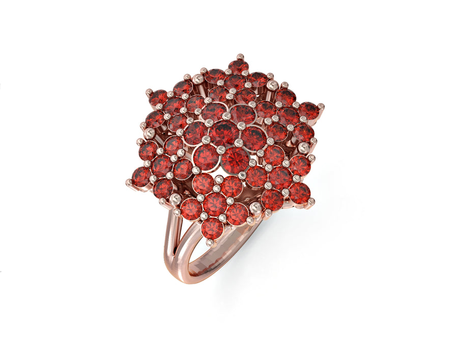 Angel gold ring studded with crystal stones 3