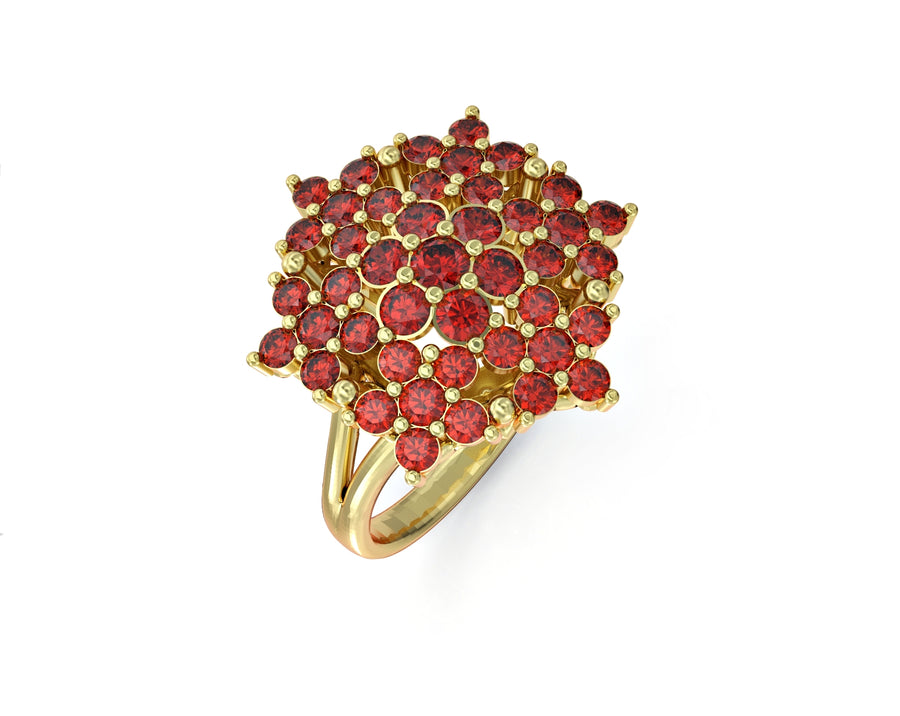 Angel gold ring studded with crystal stones 4