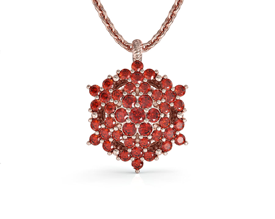 4 Angel gold necklace studded with crystal stones
