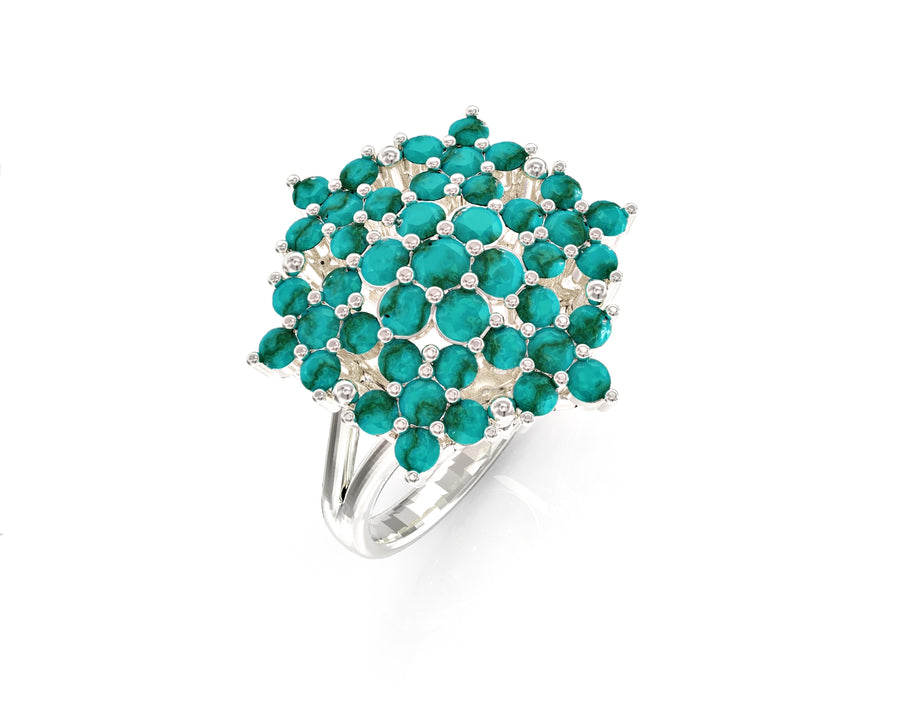 Angel gold ring studded with crystal stones 5