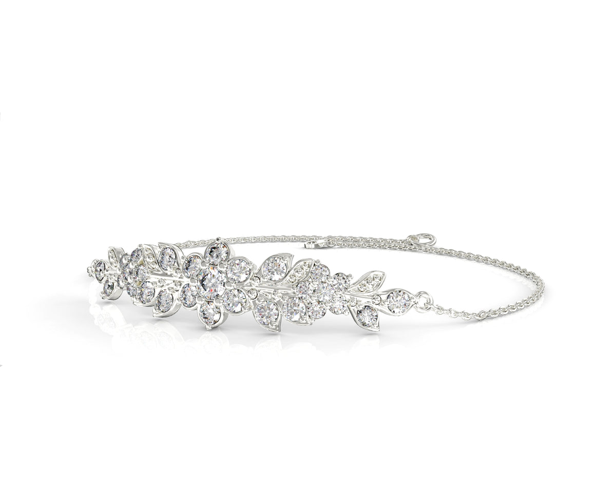 A long flowering branch gold bracelet