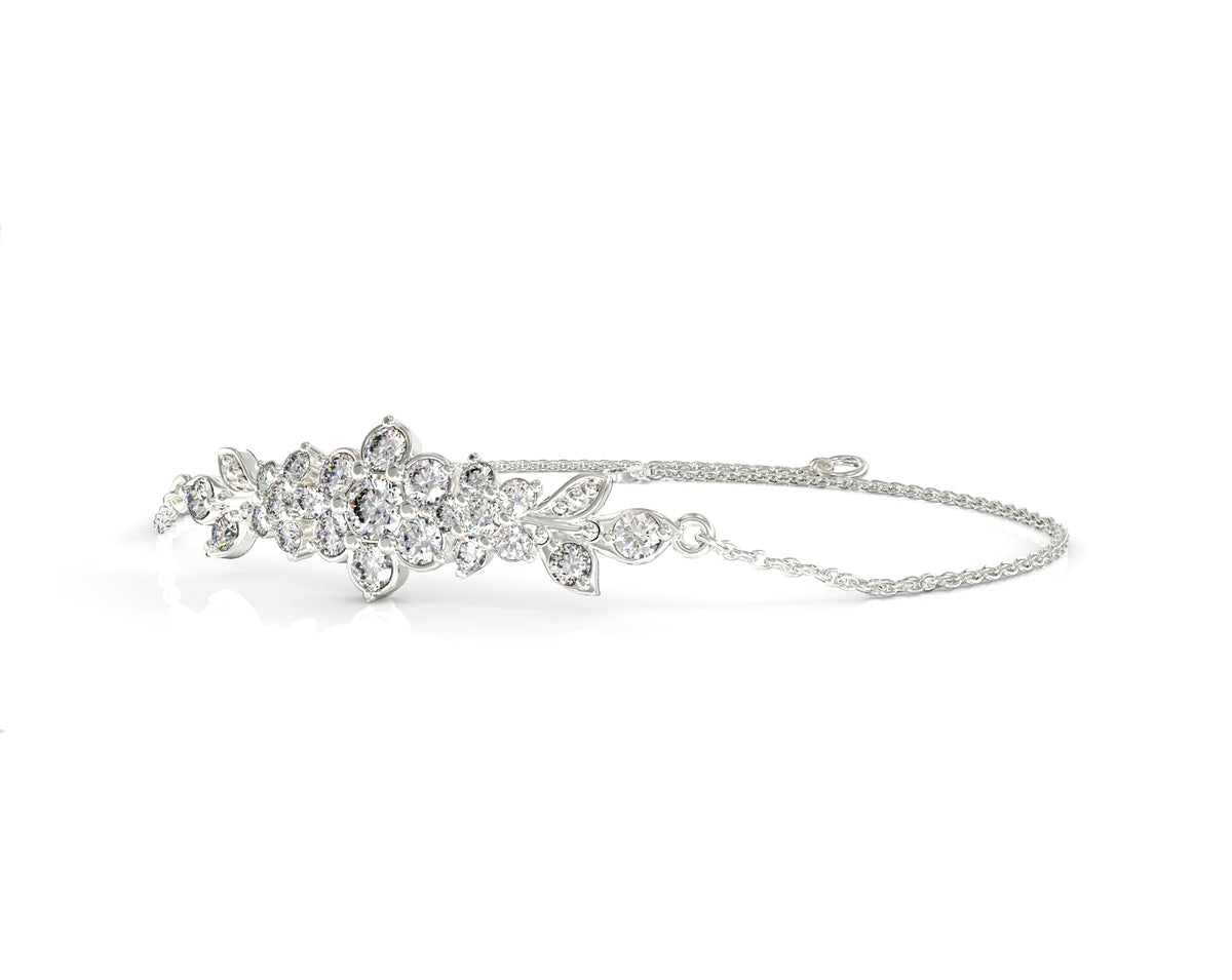 Medium flowering branch gold bracelet