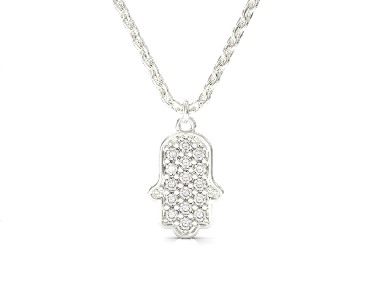Hamsa gold necklace