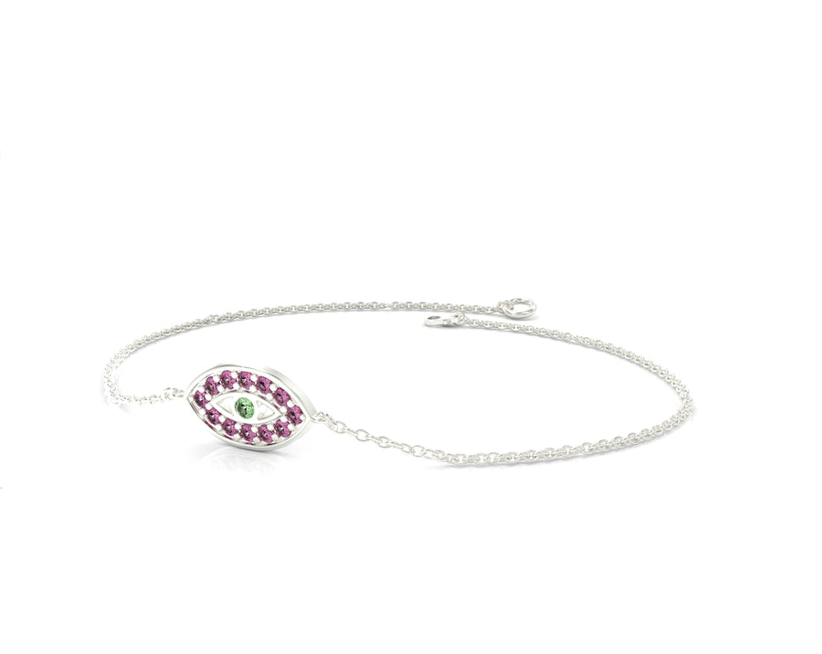 1 Ein Tova gold bracelet studded with crystal stones