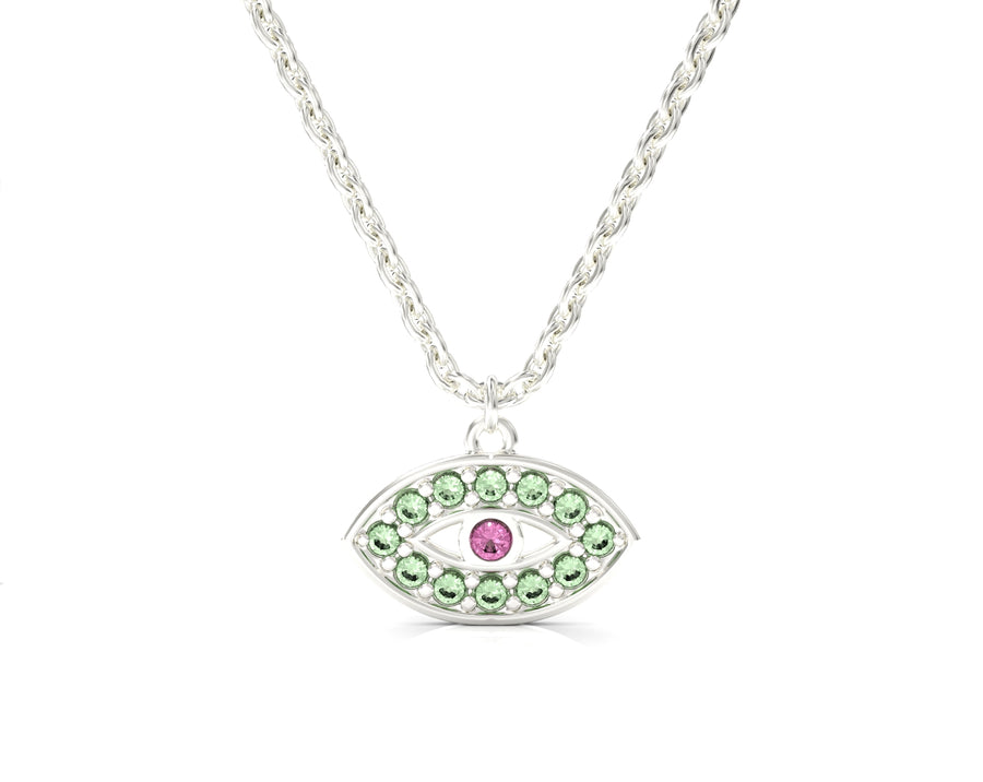 1 Ein Tova gold necklace studded with crystal stones