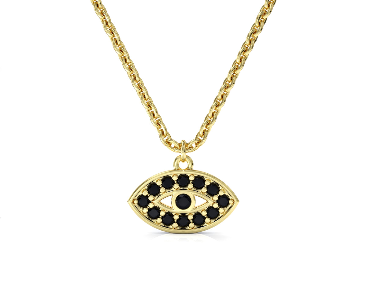 A good eye necklace studded with zircons