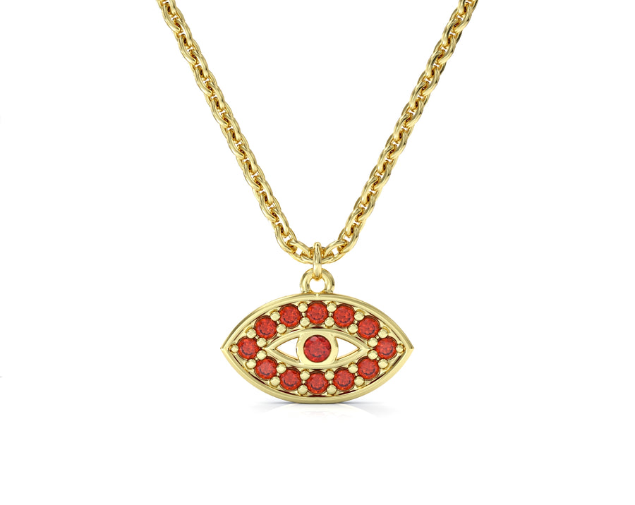 2 Ein Tova gold necklace studded with crystal stones