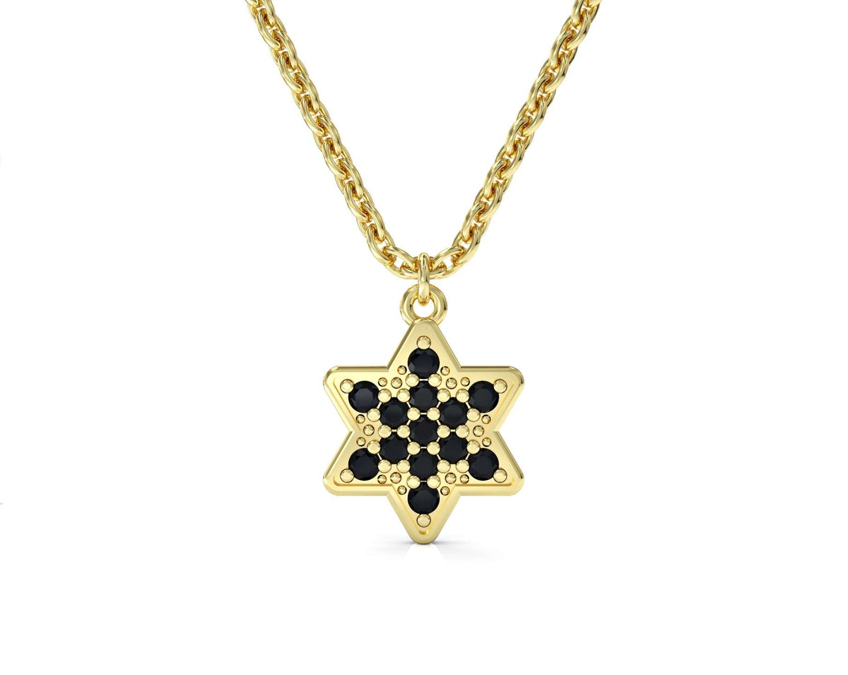 Star of David gold and diamond necklace
