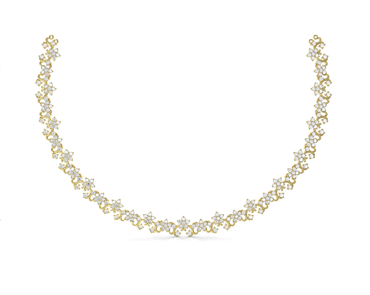 Large gold chain flower series