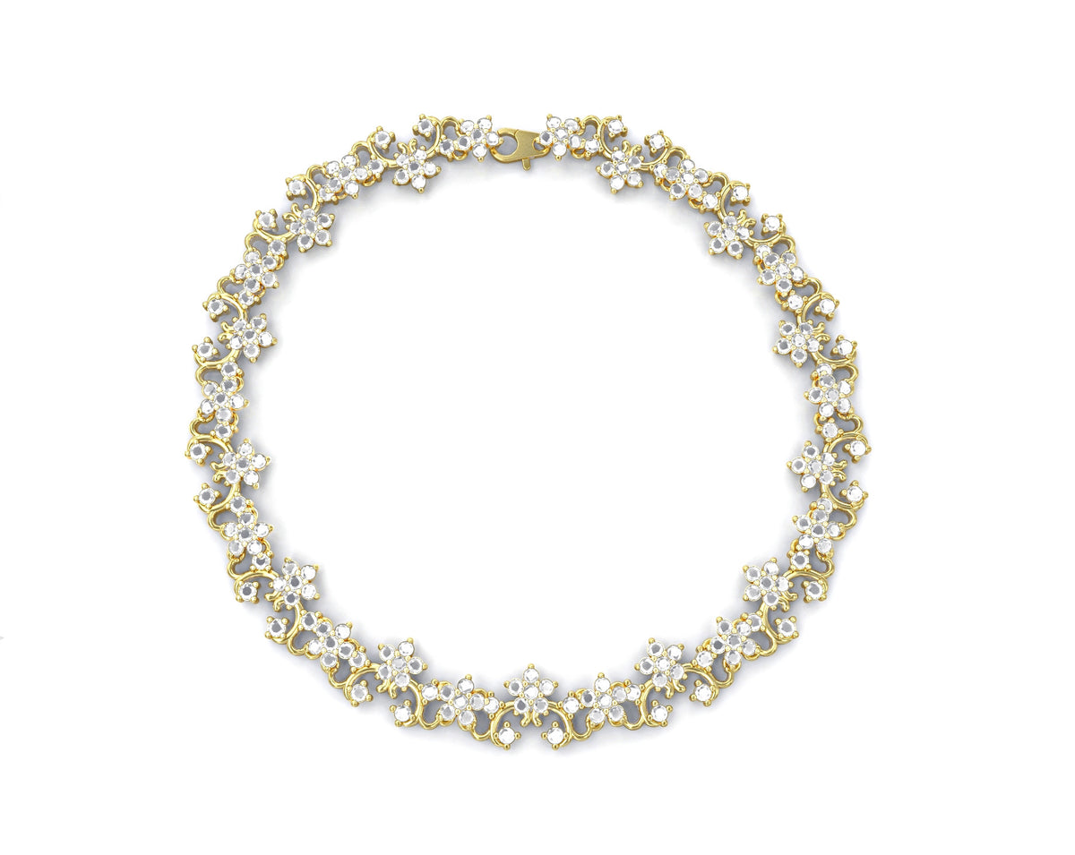 Gold bracelet flower series