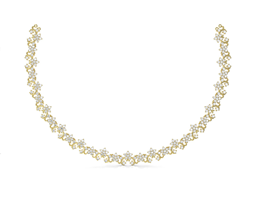 Large gold chain flower series