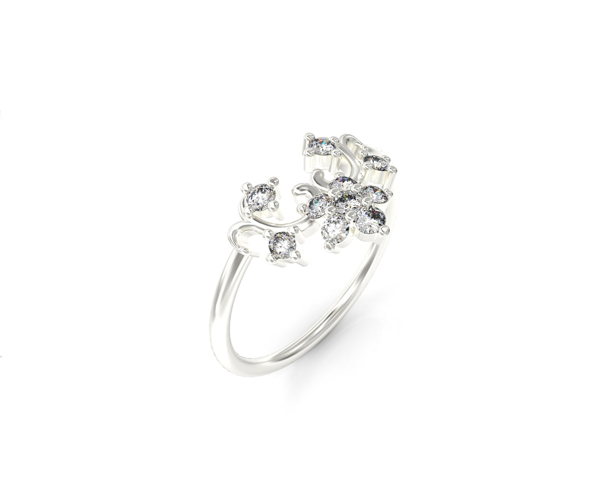 Gold ring flower series
