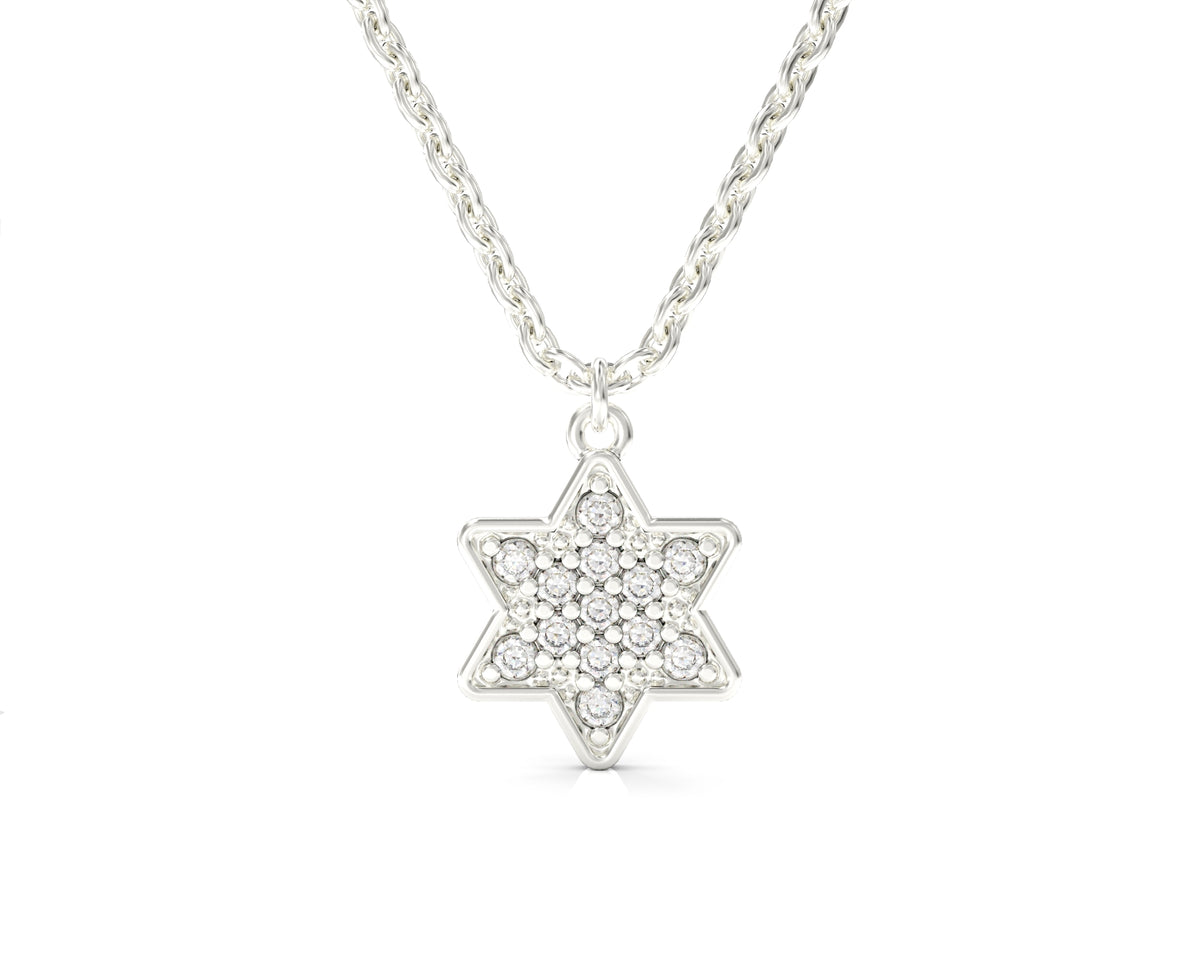 Star of David gold and diamond necklace