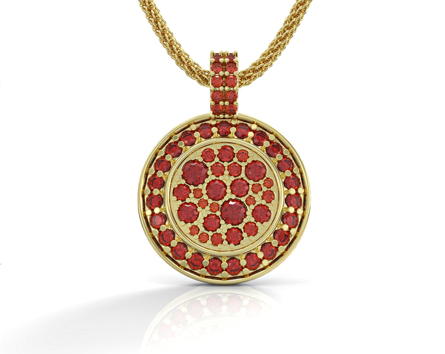 3 14K gold chain colored sequence inlaid with crystal stones