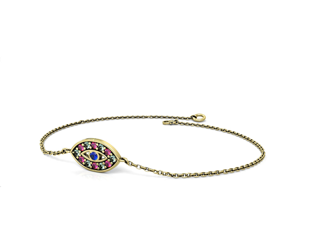 4 Ein Tova gold bracelet studded with crystal stones