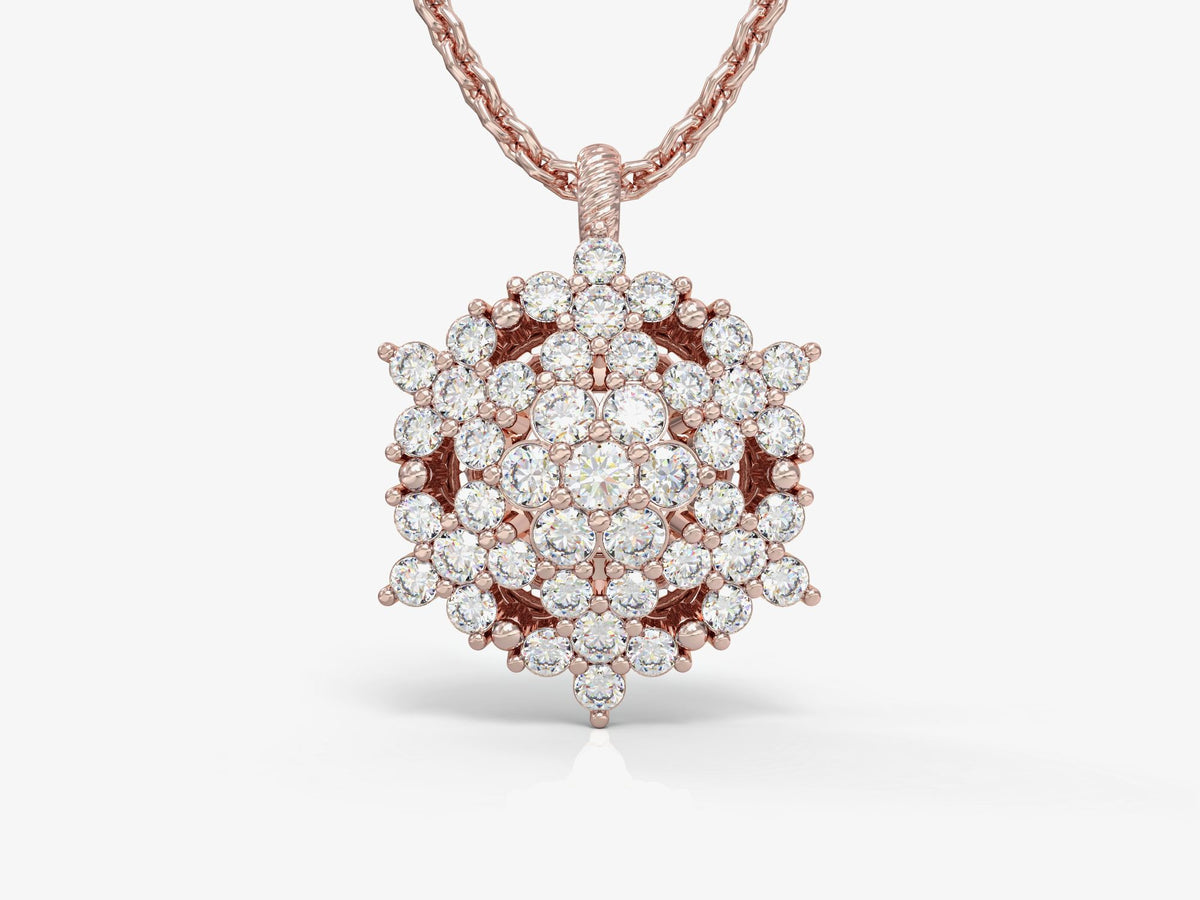 Angel necklace studded with zircons