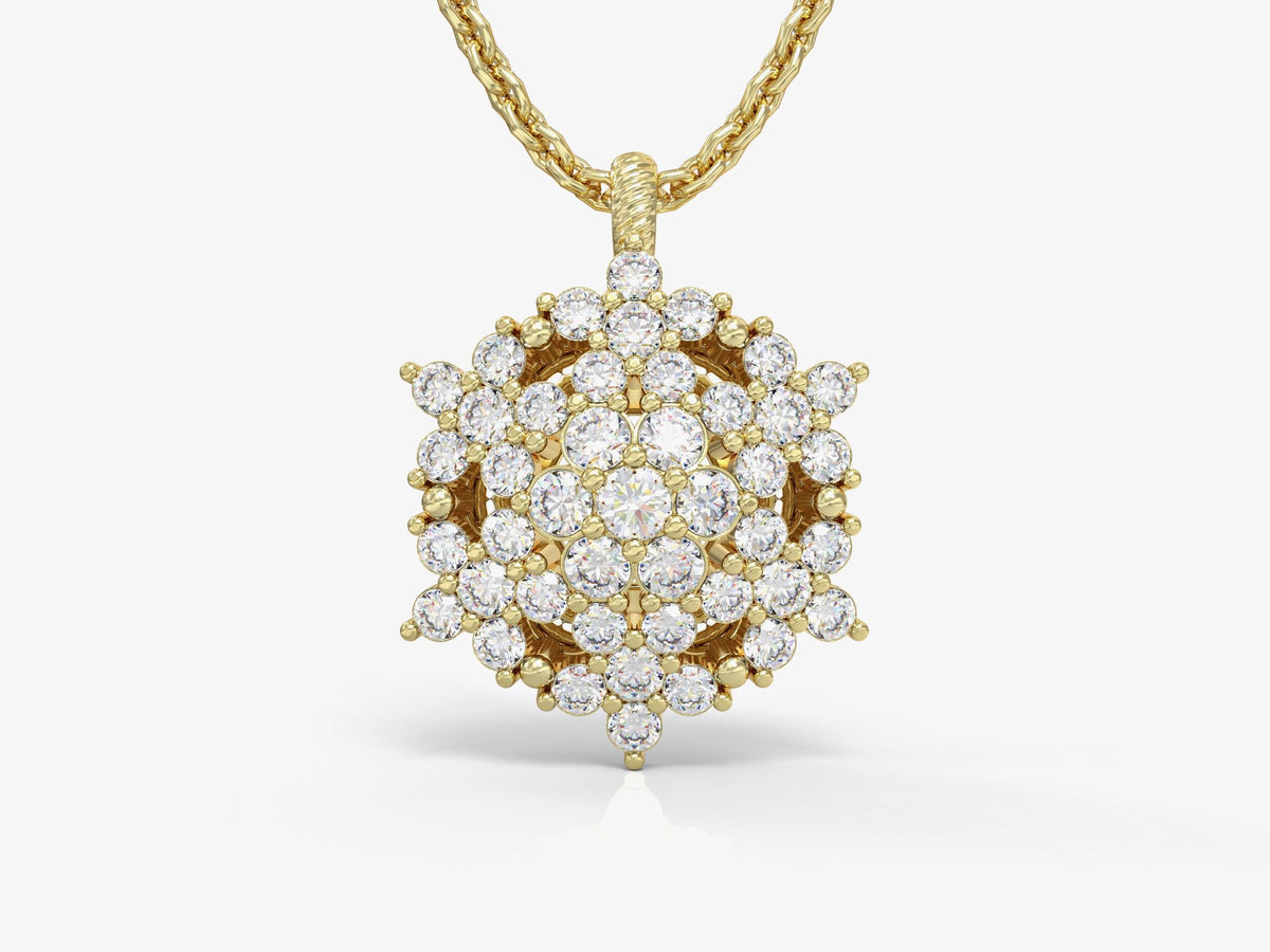 Angel necklace studded with zircons