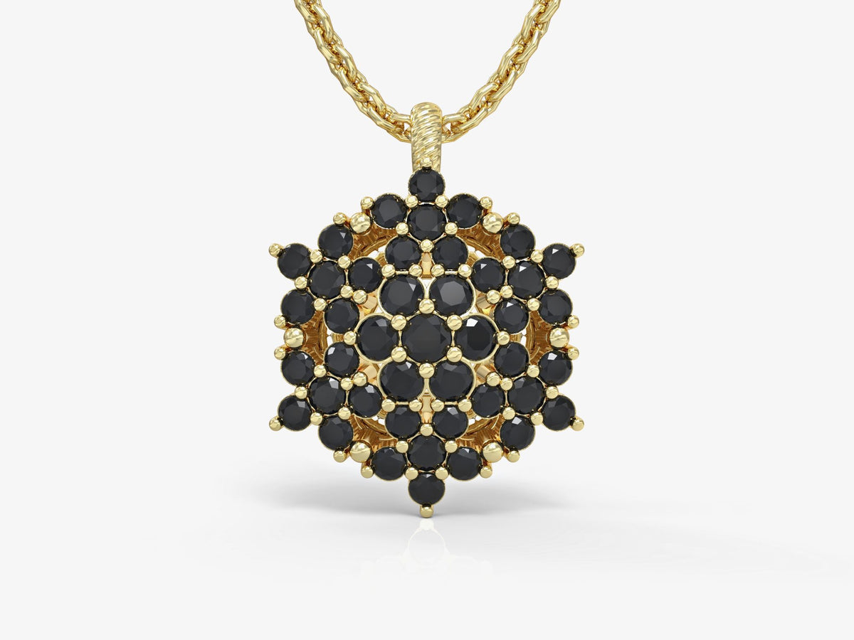Angel necklace studded with zircons