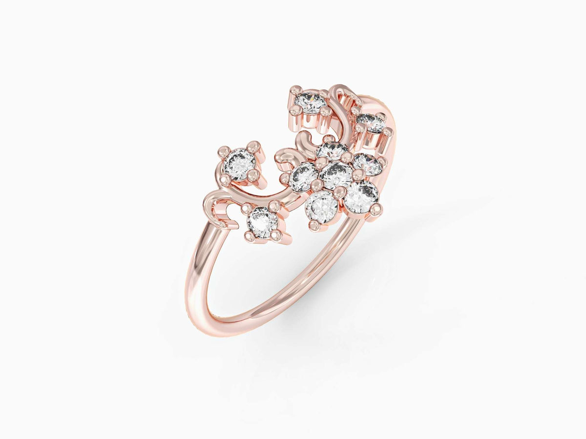 Gold ring flower series