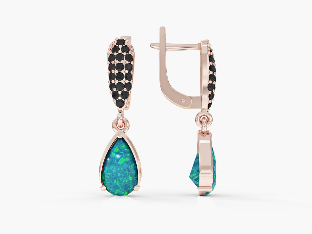 Opal drop earrings