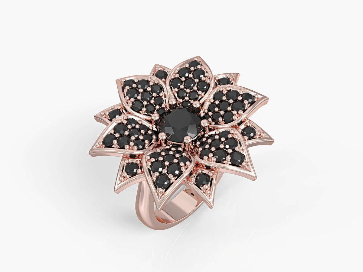 Amaryllis ring with zircons