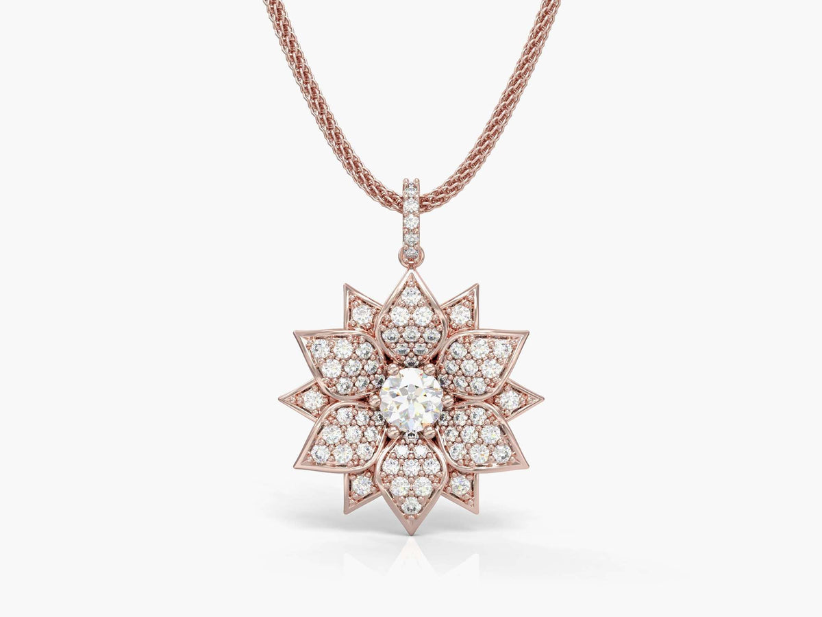 Amaryllis gold necklace