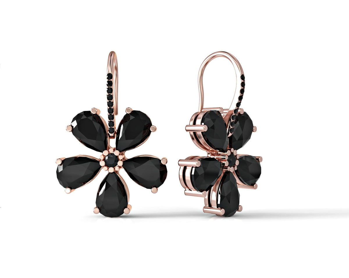 Wishes flower hanging earrings