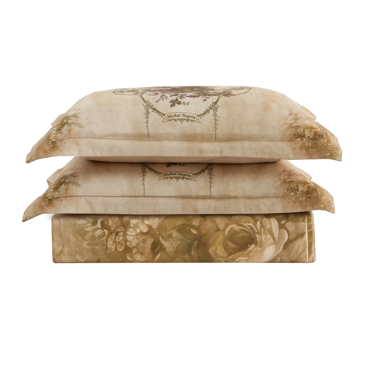 Valentina 100% Cotton Sateen Double Bedding Set - Gold - 5