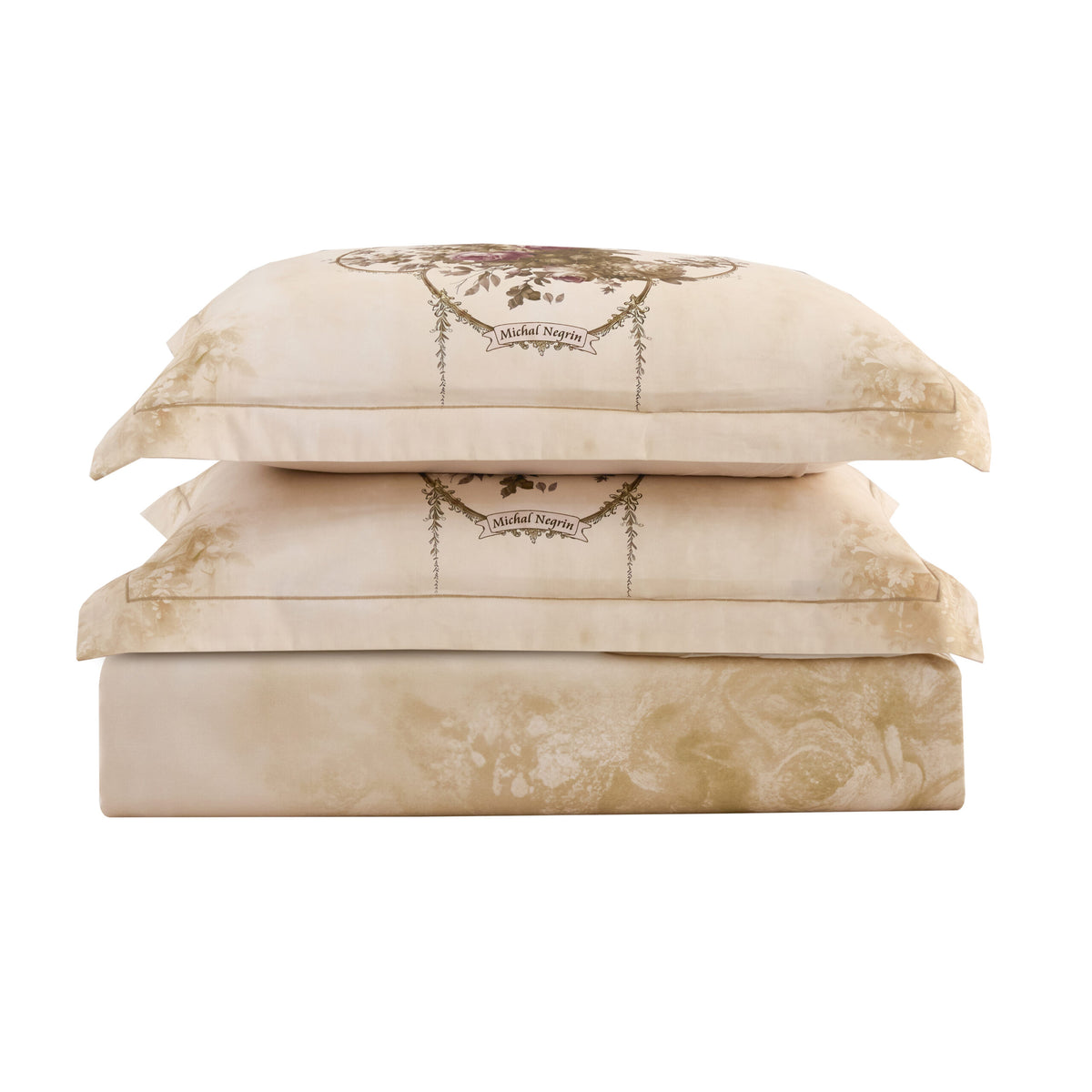 Valentina 100% Cotton Sateen Double Bedding Set - Cream - 4