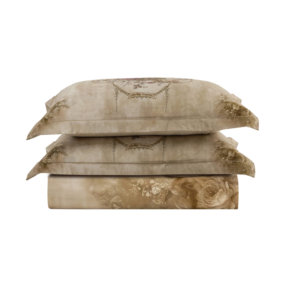 Valentina 100% Cotton Sateen Double Bedding Set - Brown - 3