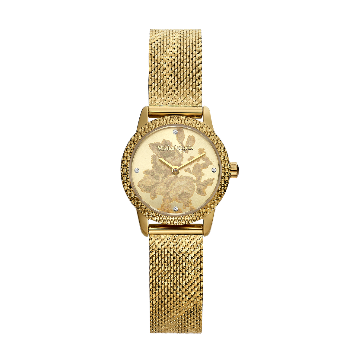 Women's Vintage Gold Plated Watch with Zirconia Dial