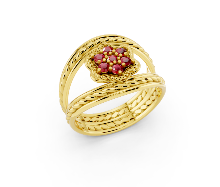 Susan ruby gold ring