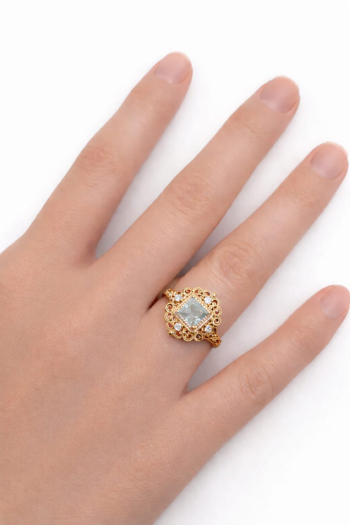 טבעת זהב אלכסנדרה יהלומים