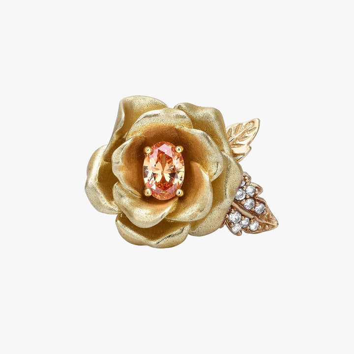 Monarchy Enamel CZ Stone Flower Ring