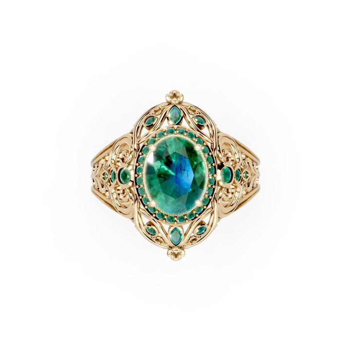 Emerald Margaret Gold Ring