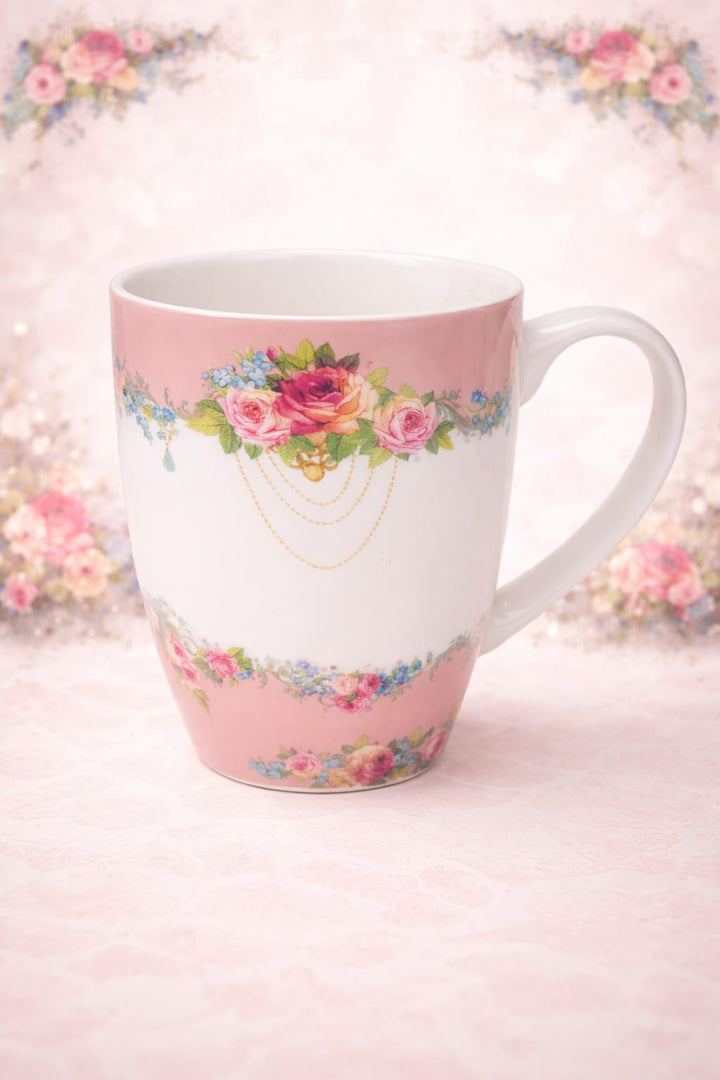 כוס מאג פרחונית