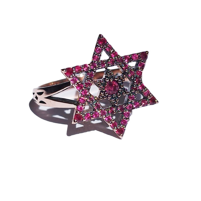 Star of David gold ring style 3