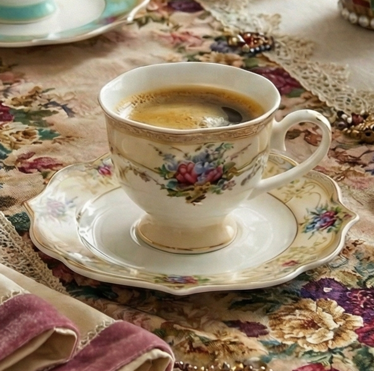 Michel Serving and Hospitality Utensils - Set of 6 Coffee Mugs and 6 Saucers