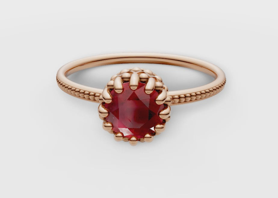 Linnet Ruby Gold Ring