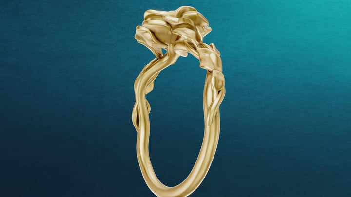 Rose gold solitaire ring