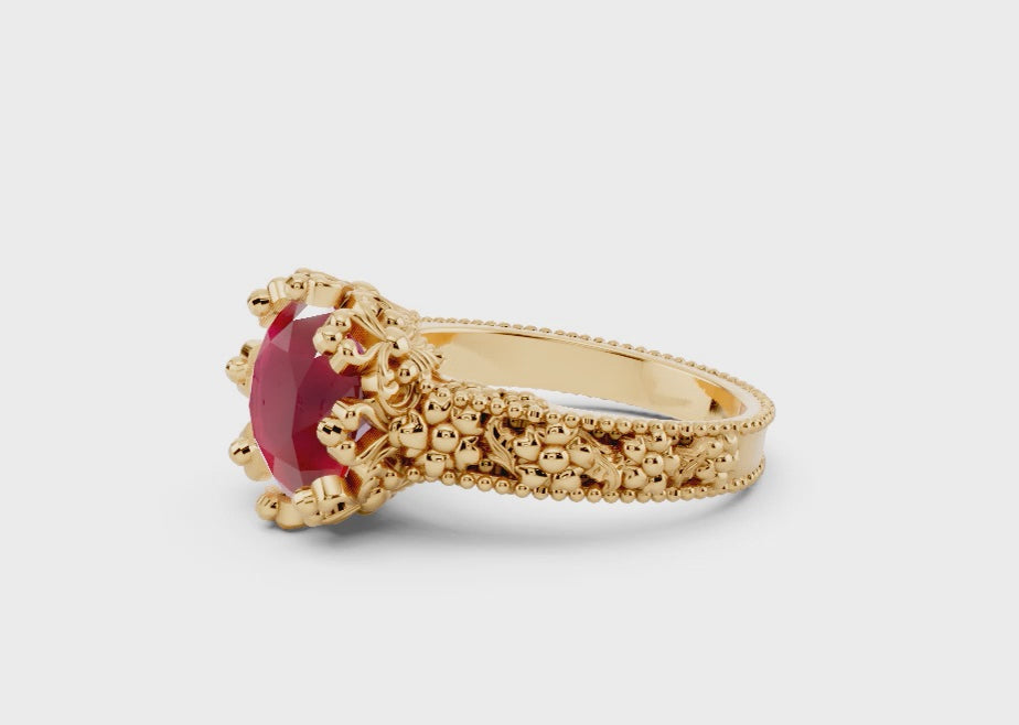 Juliet Ruby Gold Ring