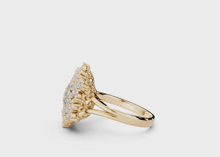 Angel gold ring