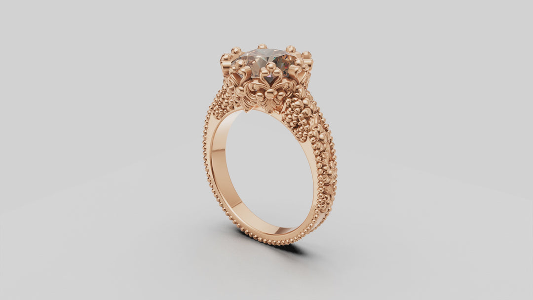 Juliet Morganite Champagne Gold Ring
