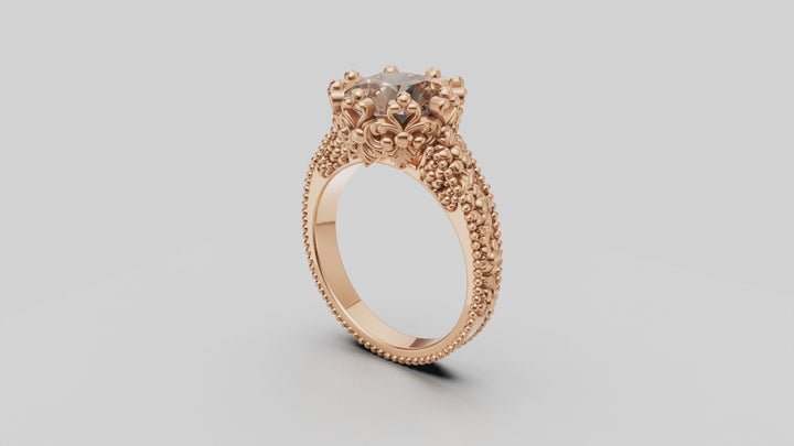 Juliet Morganite Champagne Gold Ring