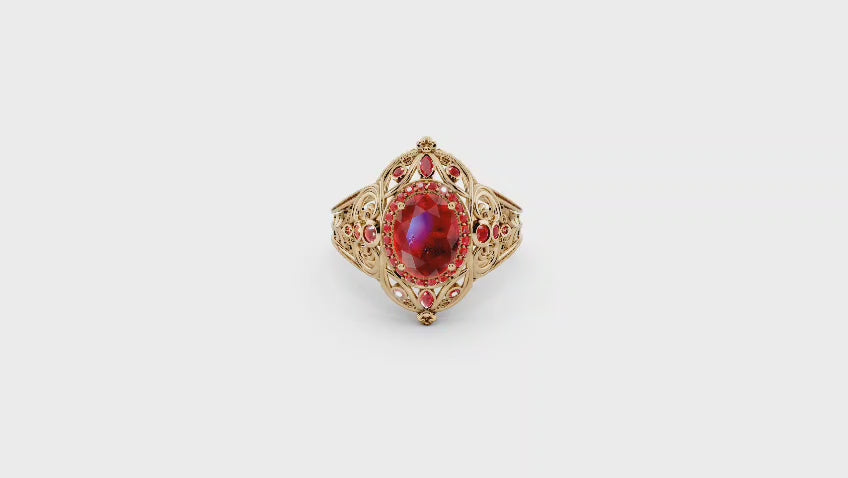 Ruby Margaret Gold Ring