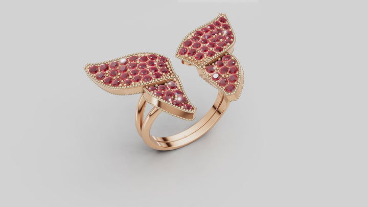 Bianca Ruby Gold Ring