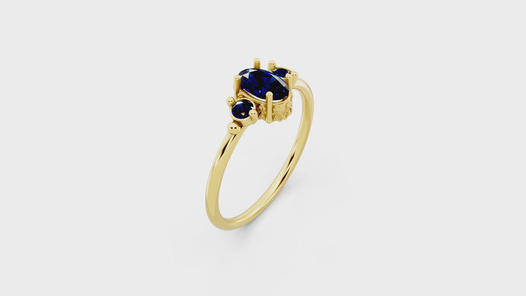Emily Sapphire Gold Ring