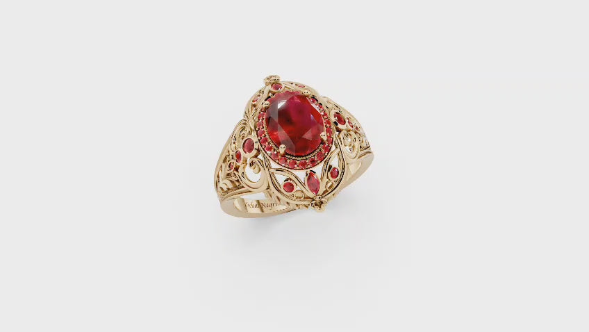 Ruby Margaret Gold Ring