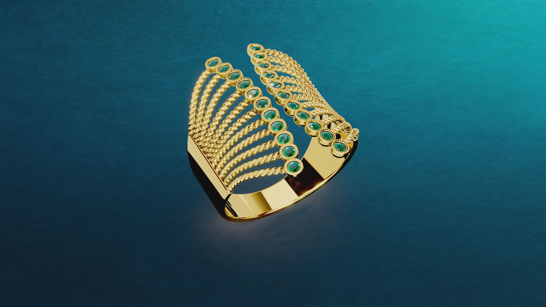 Havana Emerald Gold Ring