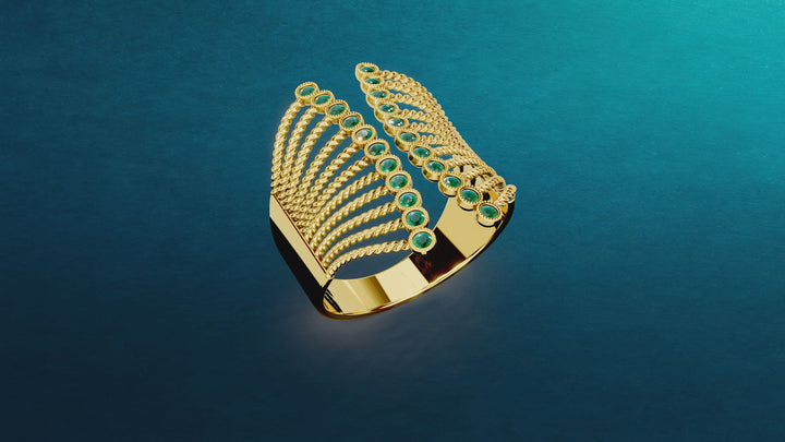 Havana Emerald Gold Ring